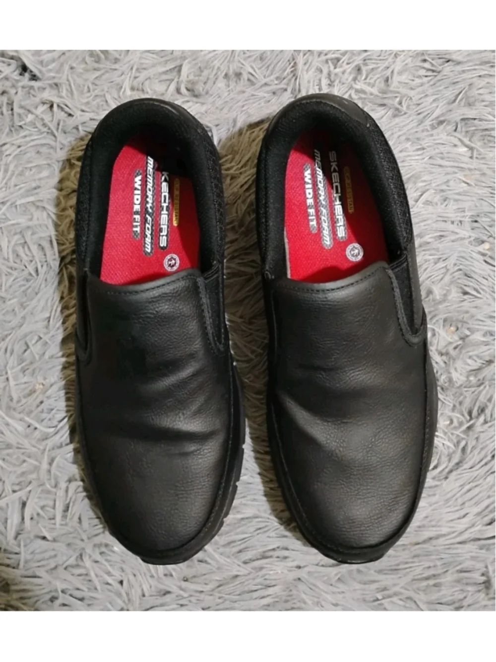 Skechers Nampa Groton Men Size 9.5 Slip Resistant Work Memory Foam Shoes 77157W